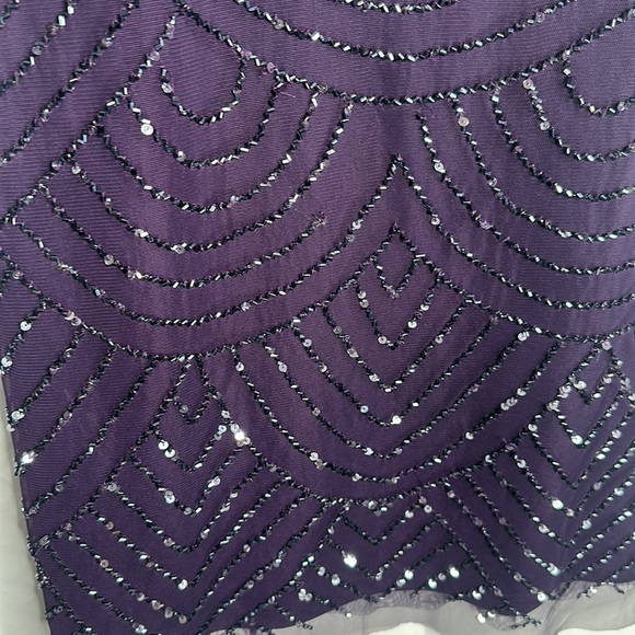 Adrianna papell purple sequins mini dress size 10 - Picture 5 of 10